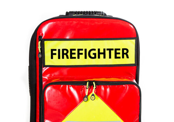 Back label "FIREFIGHTER" for emergency backpack
