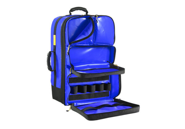 blue emergency backpack