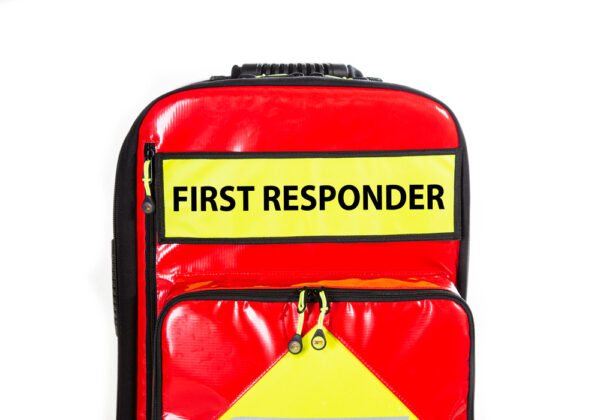 Back label "FIRST RESPONDER" for emergency backpack